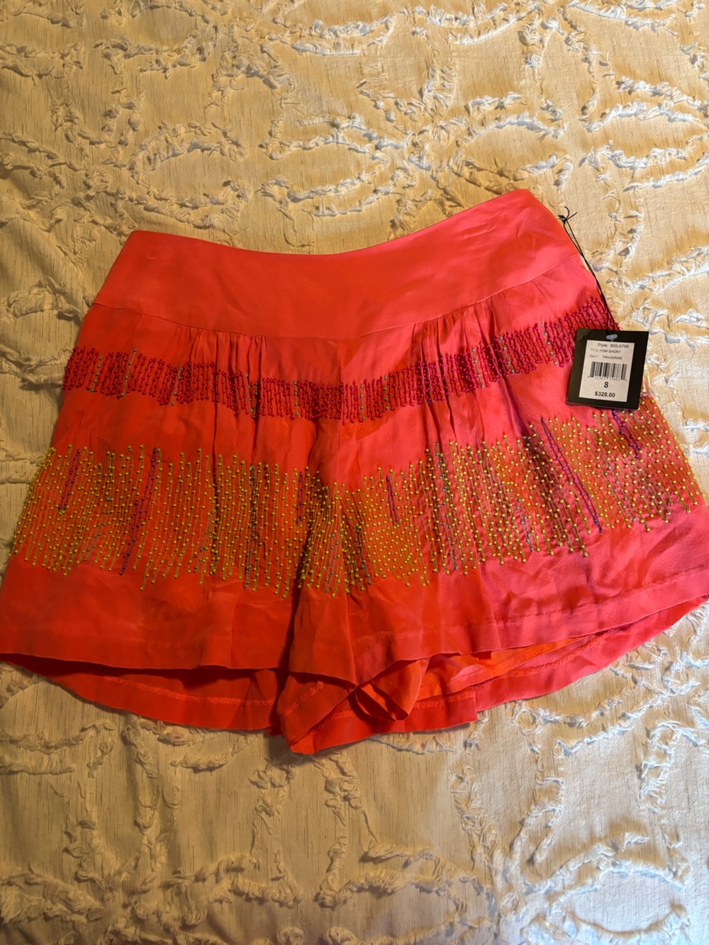 Nanette Lepore Pom Pom Beaded Short